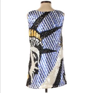 Farah Khan Sequin Statue of Liberty Mini Dress